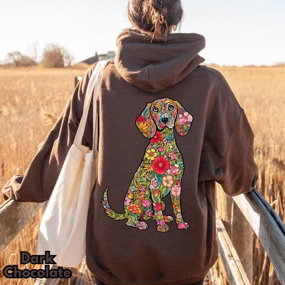Sudadera con estampado floral de beagle, ideal como regalo para