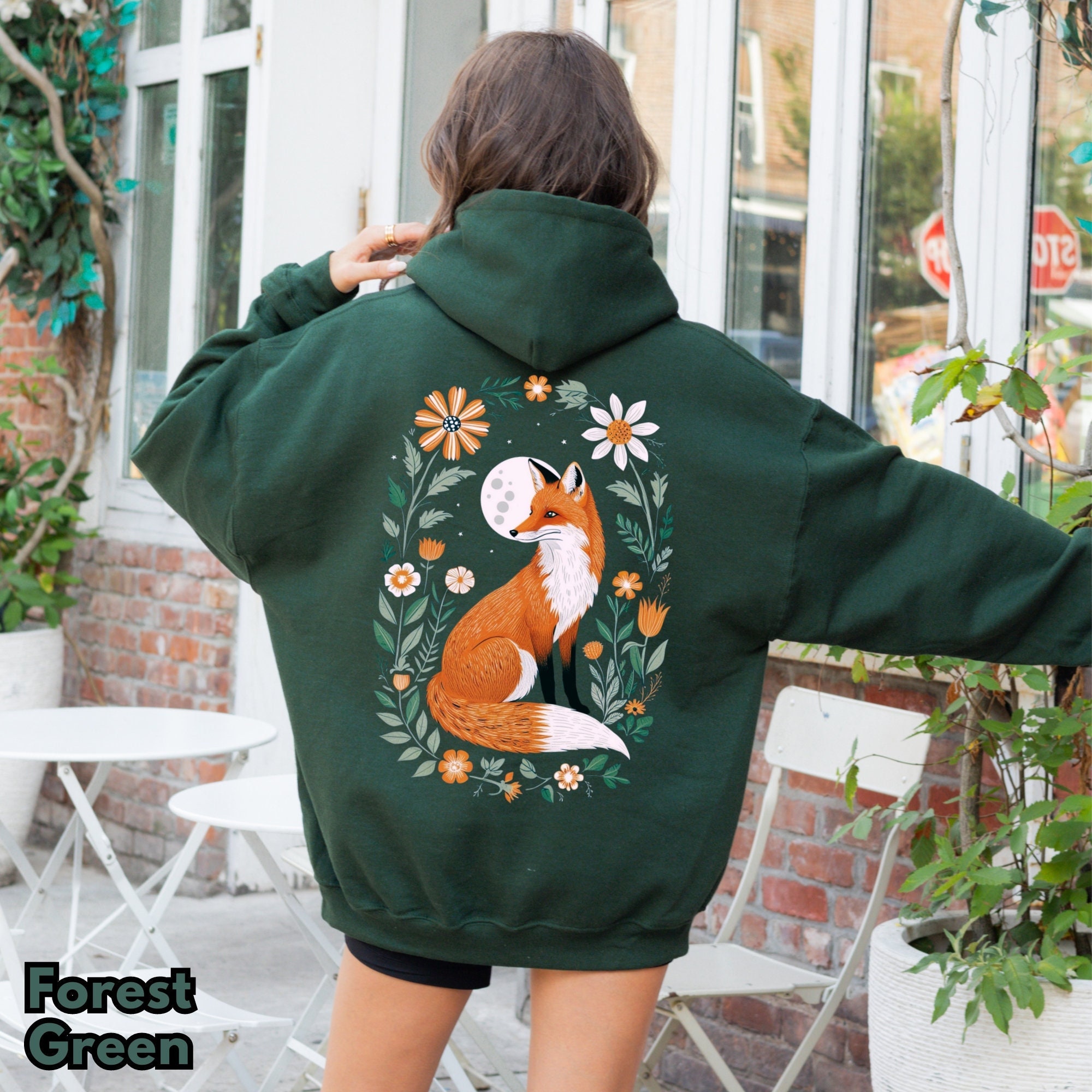 Zip up Hoody Fox - Etsy Canada
