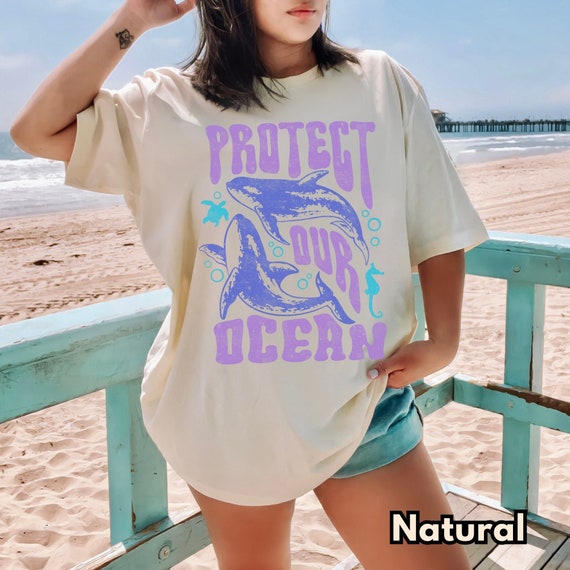 Orca Graphic Tee, Retro Marine Life Shirt, Ocean Conservation Apparel