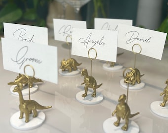 Dinosaur Wedding Table Place Card Holders - Set of 12