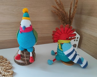 Specht häkeln Amigurumi, gehäkelte Vogel Geschenk für Baby