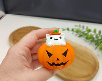 3D Gedruckter Halloween Kürbis Clicker Spielzeug Spooky Fidget Stress Relief Süßes oder Saures Taschenfüller Sensorisches Spielzeug für Kinder & Erwachsene Halloween Party