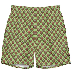 Zwemkleding heren Zwembroek Pistachegroen Geometrisch Stijlvolle Elegante Zelfverzekerde look Strand Zwembadfeest Surf Watersport Zomervakantie