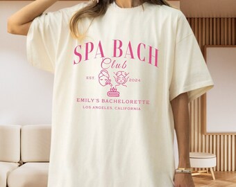 Custom Spa Bachelorette Party Shirts,Personalized Bridesmaid Shirts, Custom Bachelorette Shirt, Bridal Party, Spa Bach Club Tshirt for Bride