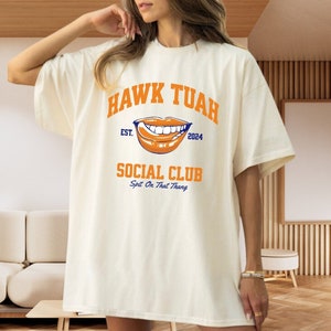 Funny Meme Shirt, Hawk Tuah Social Club Shirt, Funny Spit on that thang shirt for women, Hawk Tuah Trending Tee, Summer 2024 Meme Shirt Gift