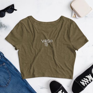 Y2k Virgo Baby tee, zodiac sign birthday gift, crop top astrology gift for a virgo, astrological shirt, 90s birthday gift for girls