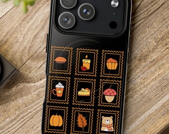 Fall Halloween Theme Tough Magnetic Cases for iPhone 17 16 15 14 Pro Max, iphone Case compatible with MagSafe, Matte or Glossy Finish