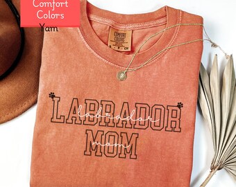 Comfort Colors Labrador mom Shirt, dog mom tshirt gift,  dog paw shirt for lab mom, cute gift for dog owner, labrador mama tshirt