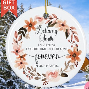 Personalized Baby Memorial Ornament, , Sympathy Gift for baby loss, Miscarriage Ornament, Custom Angel Baby Gift, Infant Loss gift for mom