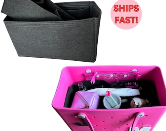XL Beach Tote Bag Organizer, compatible with X-Large Rubber Tote bags, Beach Bag accessories, Travel Vacation Bag, XL Purse Organizer Insert