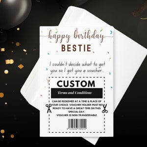 Custom Bestie Birthday card, Happy Birthday Card for Friend, Personalized Surprise Gift for Best Friend, Personalized Card for Friend