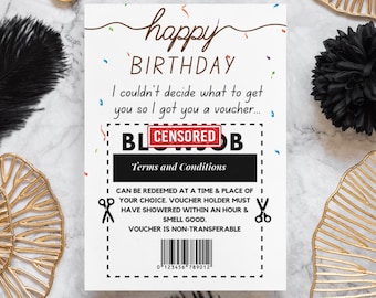 Funny Naughty Birthday Card For Him, Husband Birthday Gift, Happy Birthday Card 8"x6" (folds to 4"x6") For Boyfriend, Dirty Birthday Card
