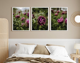 Poster Set: Purple Flowers | Blossom | Digital Print | Art Print | Wall Art | Botanical | Gift | Printable Art | Digital Download