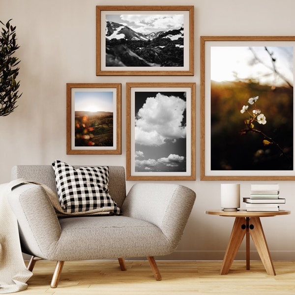 Poster set: Landscape | Blossom | Iceland | Harz | Orange | Digital Print | Art Print | Wall Art | Printable Art | Digital Download