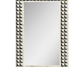 Bone Inlay Rectangular Mirror , bone inlay mirror, bone inlay wall mirror home decor Mother’s Day Gifts