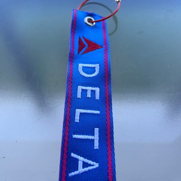 Delta Airlines Crew Tag Flight Crew Luggage Strap Embroidered CREW TAG CUSTOMIZED Luggage Tag