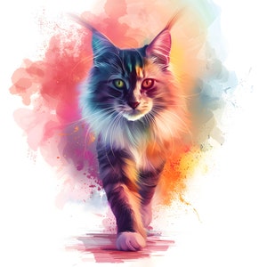 4 Misty Meow | Animal | Cat | Digital Art Print | Wall  Art | Digital Download | Home Decor Printable Art