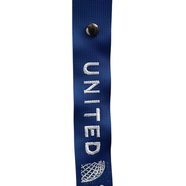 United Airlines Crew Tag Flight Crew Luggage Strap Embroidered CREW TAG CUSTOMIZED Luggage Tag