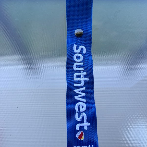 Southwest Airlines Crew Tag Flight Crew Luggage Strap Embroidered CREW TAG CUSTOMIZED Luggage Tag