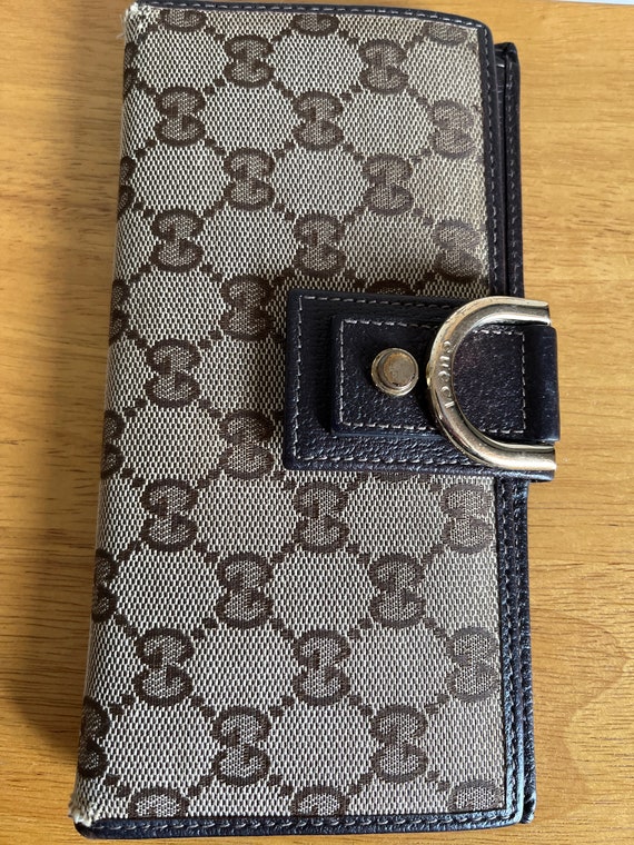 Authentic Gucci Abbey Monogram Leather Canvas Wome