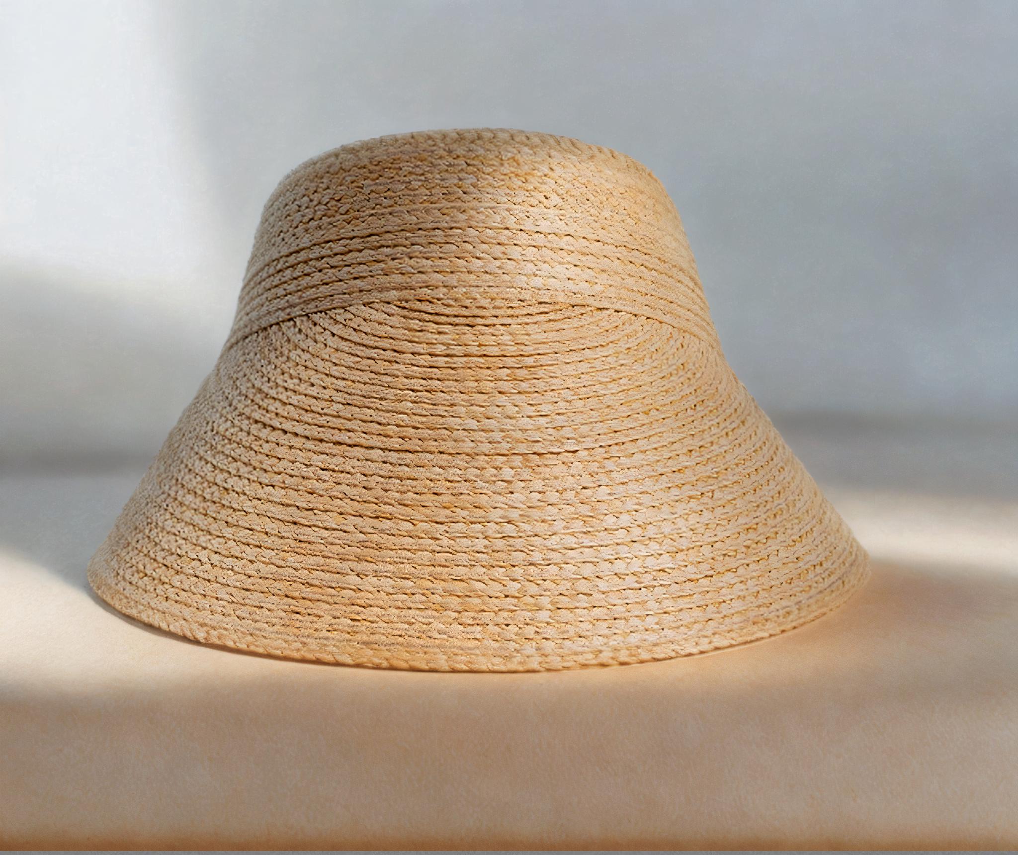 Handmade Straw Sun Visor: Adjustable Wide Brim Beach Hat - Etsy display picture 1