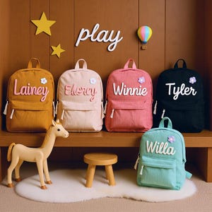 Custom Toddler Backpack with Name - Personalized Preschool Bag for Kids Girls - Birthday Gift School Bag