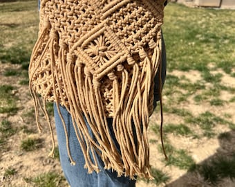 Handmade Woven Tassel Crossbody Bag: Eco-Friendly Nylon Summer Purse