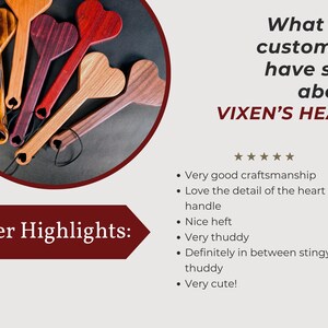 BDSM Heart-Shaped Impact Play Spanking Paddle, Unique Handmade Adult Kink Fetish Mature Impact Toy, Discipline Punishment Paddle, OTK Paddle image 17