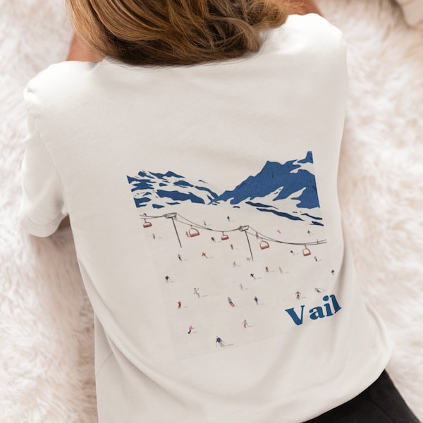 Vail T-shirt, Vintage Style Vail Ski shirt, unisex T-shirt Vail