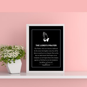 The Lord’s Prayer Wall Art| home décor | positive living room wall art | office décor I Positive Affirmations | printable wall art