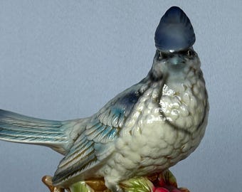 Colorful birds of paradise cockatoo bird made of porcelain hand-painted bird figure elegant bohemian decoration unusual bedroom decor jungle art figure