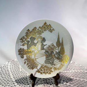 Assiette murale Rosenthal Edition Romanze Classic Rose Design Bjørn Wiinblad assiette de collection limitée Rosenthal décorée à la main Vtg assiette murale amour