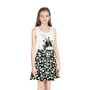 Girls&#39; Panda Bear Sundress: Sleeveless Summer Kids Fashion
