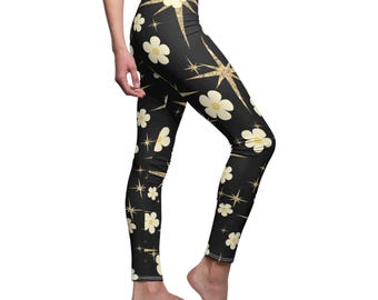 Leggings de yoga con estampado floral estrellado: ropa deportiva para mujer