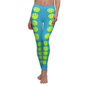 Turquoise Pickleball Leggings: Women&#39;s Activewear Yoga Pants