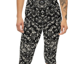 Blumendruck Capri Leggings - Mid-Rise Activewear
