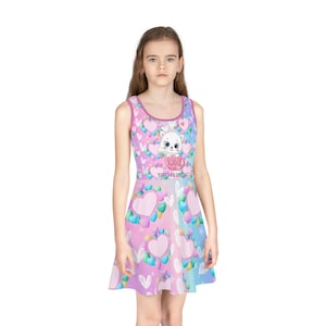 Robe d&#39;été sans manches pour fille : imprimé cœur « You Are Special »