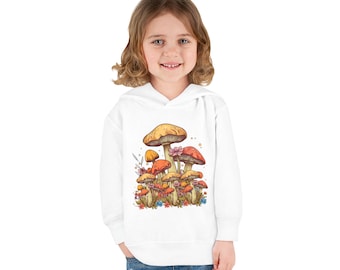 Mushroom Forest Kids Hoodie, Cottagecore Toddler Sweatshirt, Fungicore Clothing