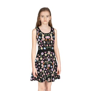 Girls Floral Sundress: Colorful Sleeveless Party Dress