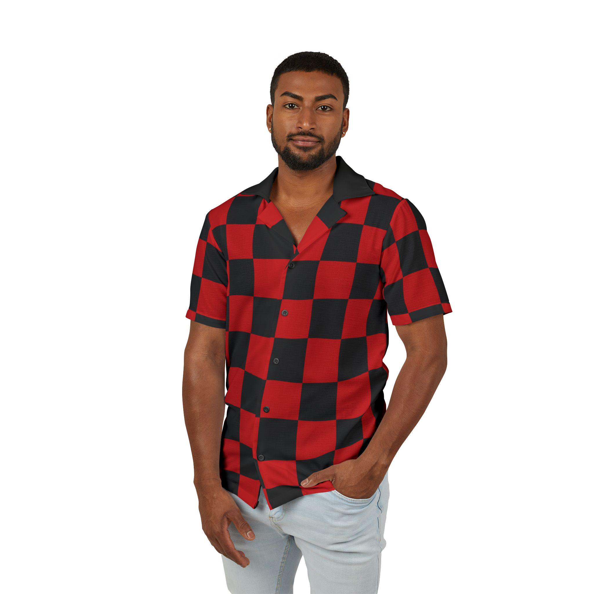 black and red checkered dress shirt Polo Ralph Lauren Red/Black Plaid Classic Fit Shirt Mens Small