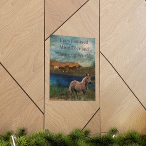 Equestrian Horse Poster: Inspirational Quote Print, Rustic Farmhouse Decor