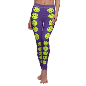 Purple Pickleball Leggings: Women&#39;s Athletic Yoga Pants