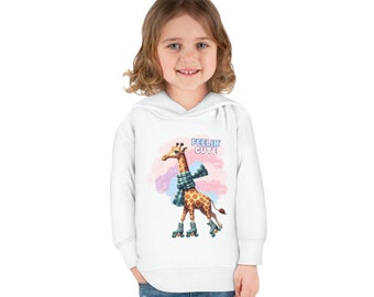 Pull à capuche en polaire pour tout-petit Feelin Good, girafe 1, chemise enfant, girafe, sweat à capuche en polaire animal, sweat à capuche mignon