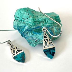 Eilat Stone 925 Sterling Silver Earrings, Drop Earrings, Dangle Earrings,Judaica earrings  Jewelry,Israeli Earrings,Jewish Jewelry.