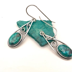 Eilat Stone 925 Sterling Silver Earrings, Drop Earrings, Dangle Earrings,Judaica earrings  Jewelry,Israeli Earrings,Jewish Jewelry.