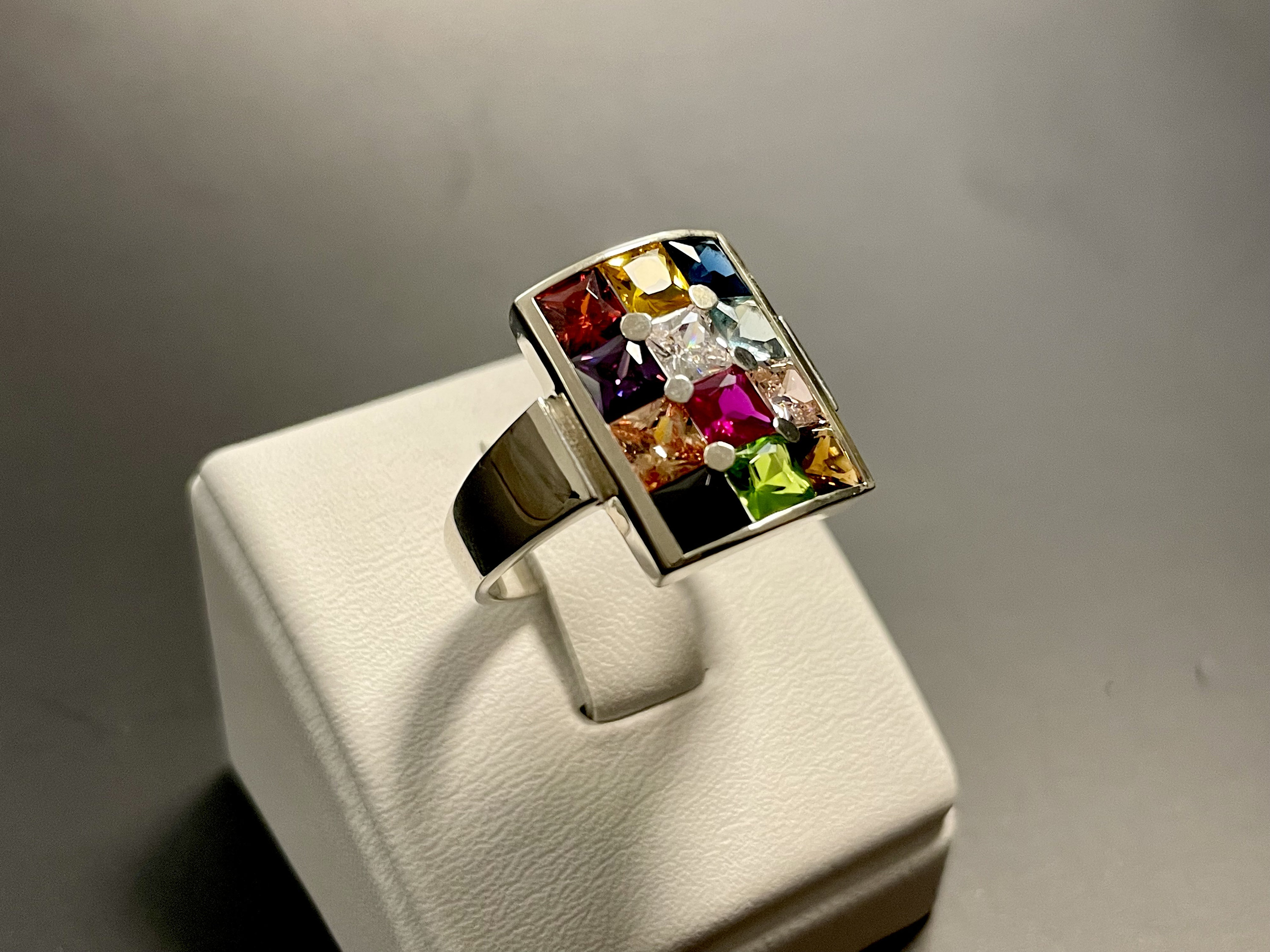 Sterling Silver Hoshen Ring: 12 Tribes Judaica Gemstone Ring - Etsy
