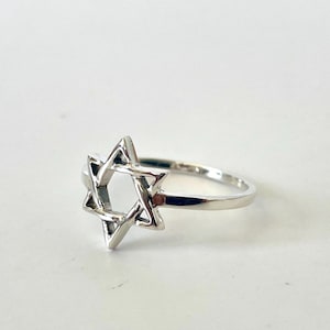 925 Sterling Silver Star of David Ring,Magen David Ring,Judaica Jewlery,Jewish Ring,Holy Land ring,Silver Ring,Jewish symbol, Religious Ring