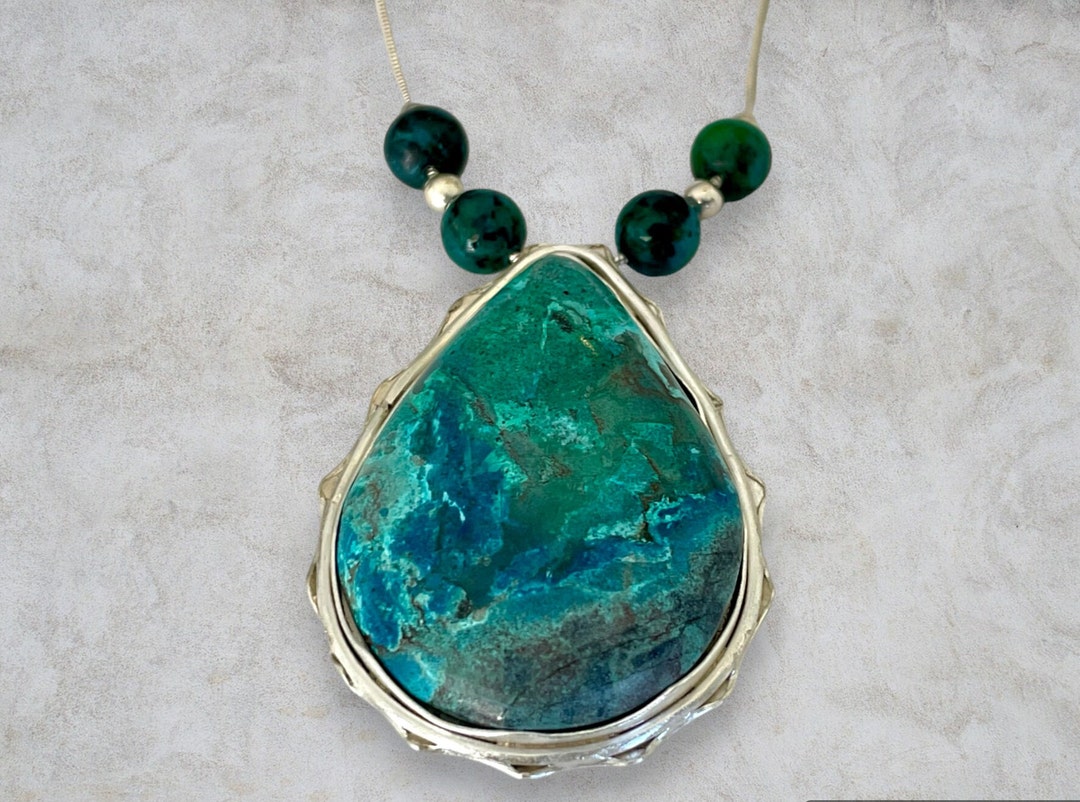 925-sterling-silver-pendant-eilat-stone-necklace-handmade-pendant-drop