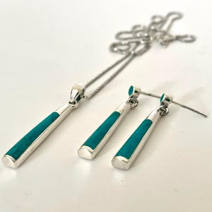 Earrings and Pendant Set,Eilat Stone Jewelry Set, Elegant Minimalist Jewelry,Modern Eilat Stone earrings and  Pendant,Eilat Stone Jewelry.