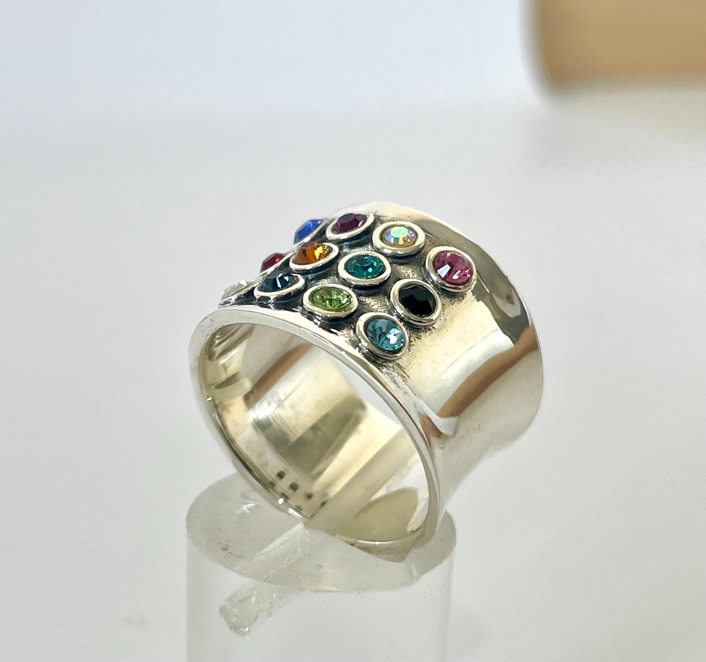 925 Sterling Silver Hoshen Ring: 12 Tribes Judaica Gemstone Ring - Etsy
